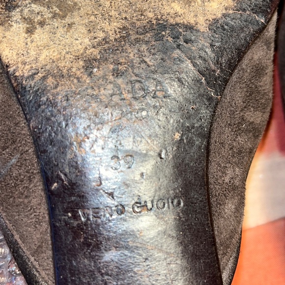 Prada brown suede D’Orsay flats c. 2000 - Picture 2 of 8